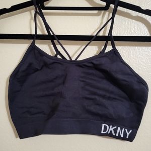 DKNY SPORTS BRA SIZE L with logo